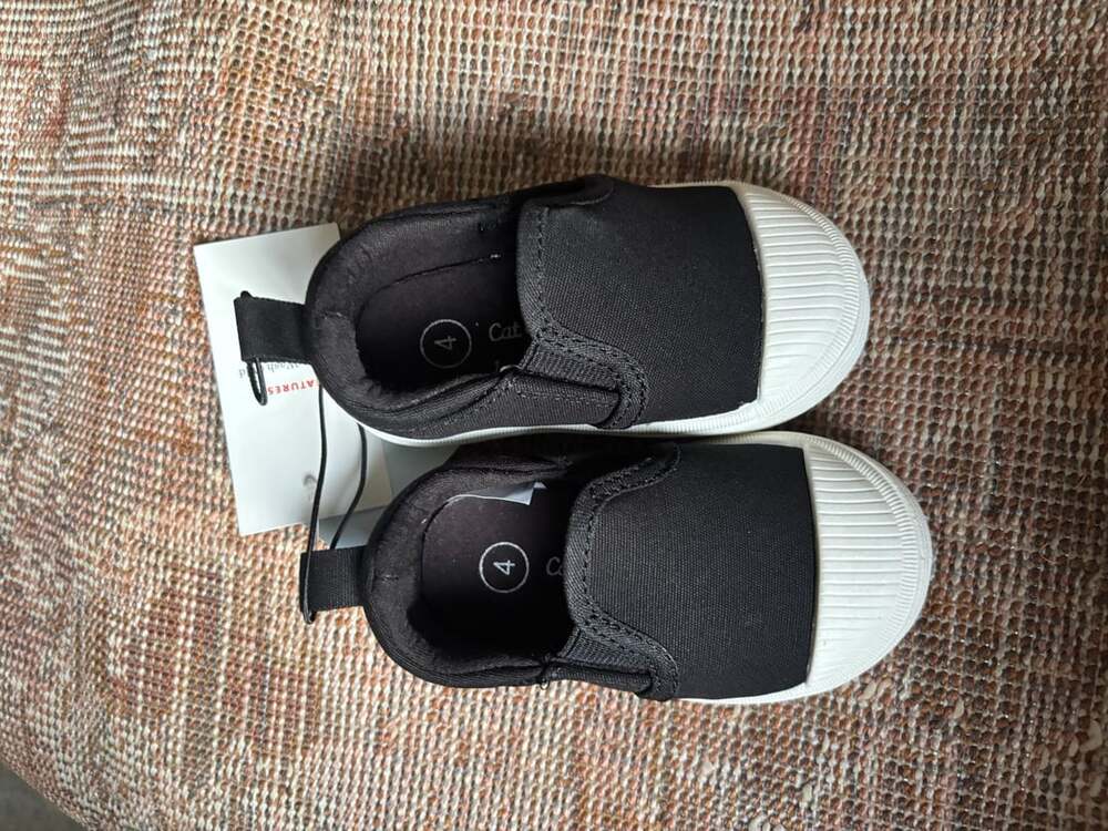 Toddler Morgan Slip-On Sneakers - Cat & Jack Black Size 4